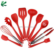 Premium Professional Silicone Kitchen Utensils, 10 Piece Kitchen Utensils Set Silicone with Hygienic Solid Coating